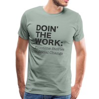 DTW black text Men's Premium T-Shirt - steel green