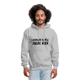 Research is also Social Work:  Men's-Cut Unisex Hoodie - heather gray