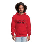 Research is also Social Work:  Men's-Cut Unisex Hoodie - red