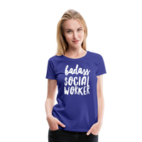 Badass Social Worker Women’s Cut Premium T-Shirt - royal blue
