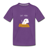 Cat Yoga Kids' Premium T-Shirt - purple