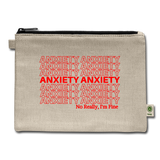 Anxiety Carry All Pouch - natural
