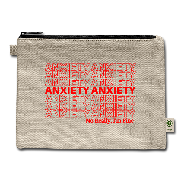 Anxiety Carry All Pouch - natural