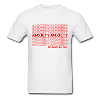 Anxiety Adult Tagless T-Shirt - white