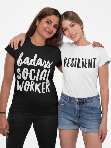 Badass Social Worker Women’s Cut Premium T-Shirt